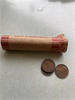 Roll of 1945P wheat pennies