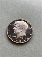 1981 Kennedy half dollar