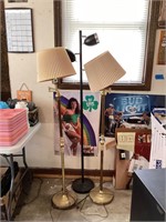 Assorted floor lamps