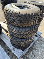 Set of 4 UTV Tires & Rims 20x7x8