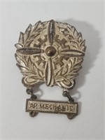 RARE WWII US Army Air Force Mechanic Badge