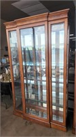 Pulaski Glass Mirrored Back Lighted Curio Cabinet