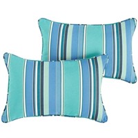 B5740  SORRA HOME Sunbrella Lumbar Pillows Blue T