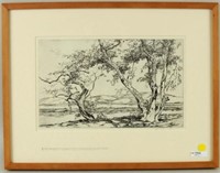 Alfred Hutty, Etching "By The River"