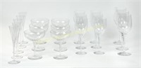 20 PIECES ORREFORS CRYSTAL STEMWARE