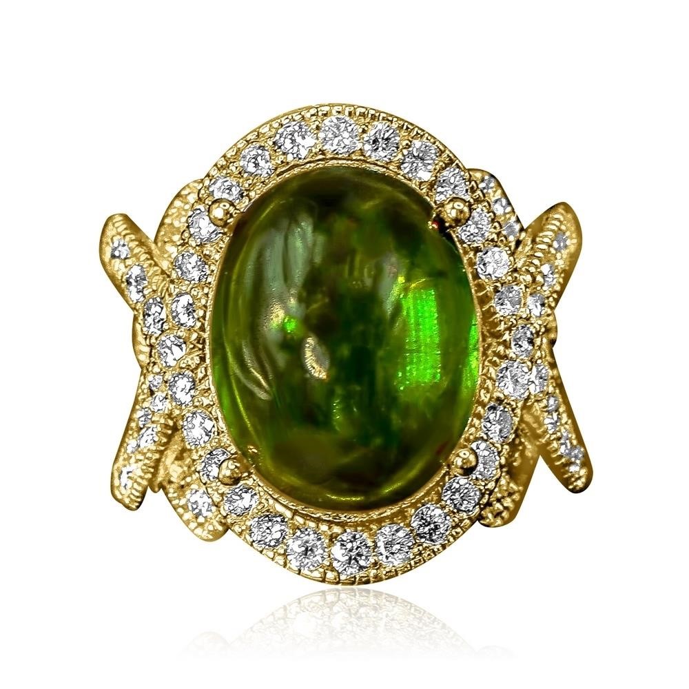 14K TWO TONE GOLD 11.62CT TOURMALINE 2.49CT DIAMON