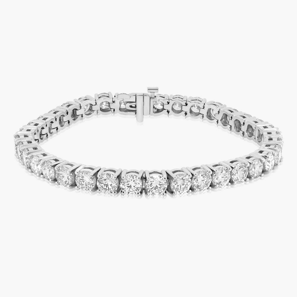 14K WHITE GOLD 10.00CT DIAMOND BRACELET