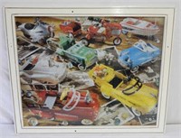 FRAMED 1993 MURRAY PEDAL CAR PUZZLE PICTURE
