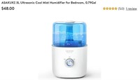 ASAKUKI 3L Ultrasonic Cool Mist Humidifier for Bel