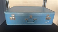 Carilite Blue Vintage Suitcase with Keys