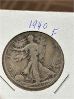 1940 P Walking Liberty Silver Half Dollar