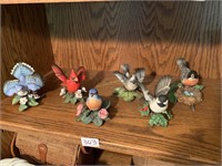 Six Lenox Porcelain Song Bird Figurines