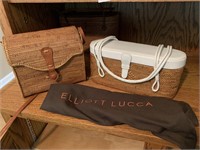 Elliot Lucca Wicker Purse and other Handbag