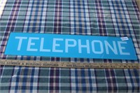 Vintage Glass Telephone Booth Sign