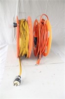 2 Extension Cord Reels & Extension Cords