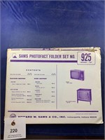 Vintage Sams Photofact Folder No 925 TVs