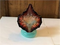 FENTON? OX BLOOD ART GLASS JACK IN THE PULPIT