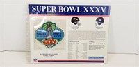 Official NFL Super Bowl 35 Football Patch