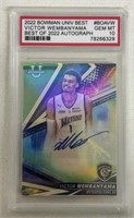 2022 VICTOR WEMBANYAMA AUTOGRAPHED REPRINT CARD