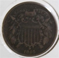 1865 Two Cent Piece