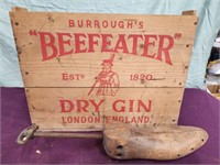 Beefeater Dry Gin wood advertising box/ crate
