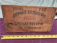 DuPont Explosive Special Gelatin advertising wood