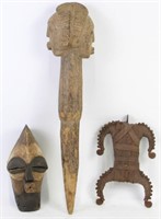LOT OF THREE AFRICAN SCULPTURES