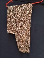 4XL stretch pants leopard print