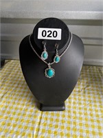 Turquoise Earrings/Necklace U230