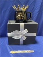 Fabulous Queen black and gold accent coffee mug