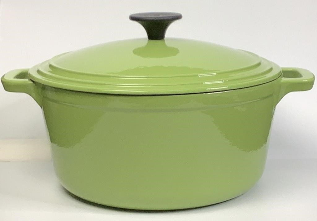 Chartreuse Enamel Cast Iron Dutch Oven