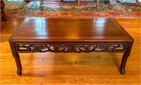 Asian Tea or Coffee Table with Grapevine Motif