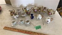 Small teacup, salt, pepper, shakers, pitchers