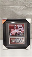 Dale Jr stock car racing framed stamp plaque