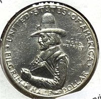 1920 Pilgrim Tercentenary  Half Dollar XF