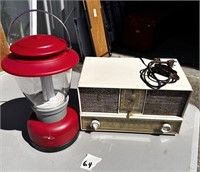 ZENITH CLOCK RADIO & COLEMAN LANTERN