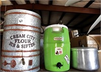 CREAM CITY FLOWER CAN, WATER JUG & KETTLE