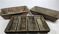 Antique Large Steel Bread Pans