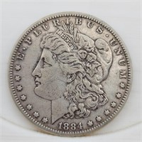 1884-P Morgan Silver Dollar - VF