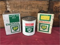 3 x BP Items - 2 x Gallon Tins & Energrease Tin