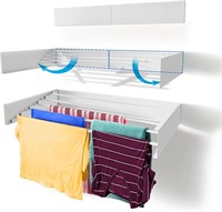 $167  Step Up Laundry Drying Rack, Wall Mount