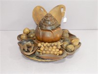 Hawaiian Lazy Susan with Fruit and Underplate