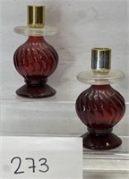 Vintage Avon candlestick perfume bottles