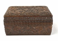 Fine Carved Chinese Zitan Wood Rectangular Box