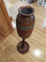 Wooden Standing Humidor and Ashtray