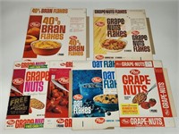 6) VINTAGE POST GRAPE NUT CEREAL BOXES