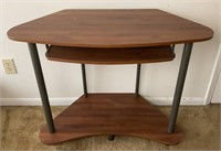 Metal and Pressed Wood Corner Desk