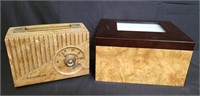 Box of contemporary exotic wood box urn and