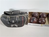 Four Bowling Balls W/ Carry Bag