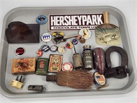ASSORTED LOT OF COLLECTIBLES - PIN, ADVERTISING